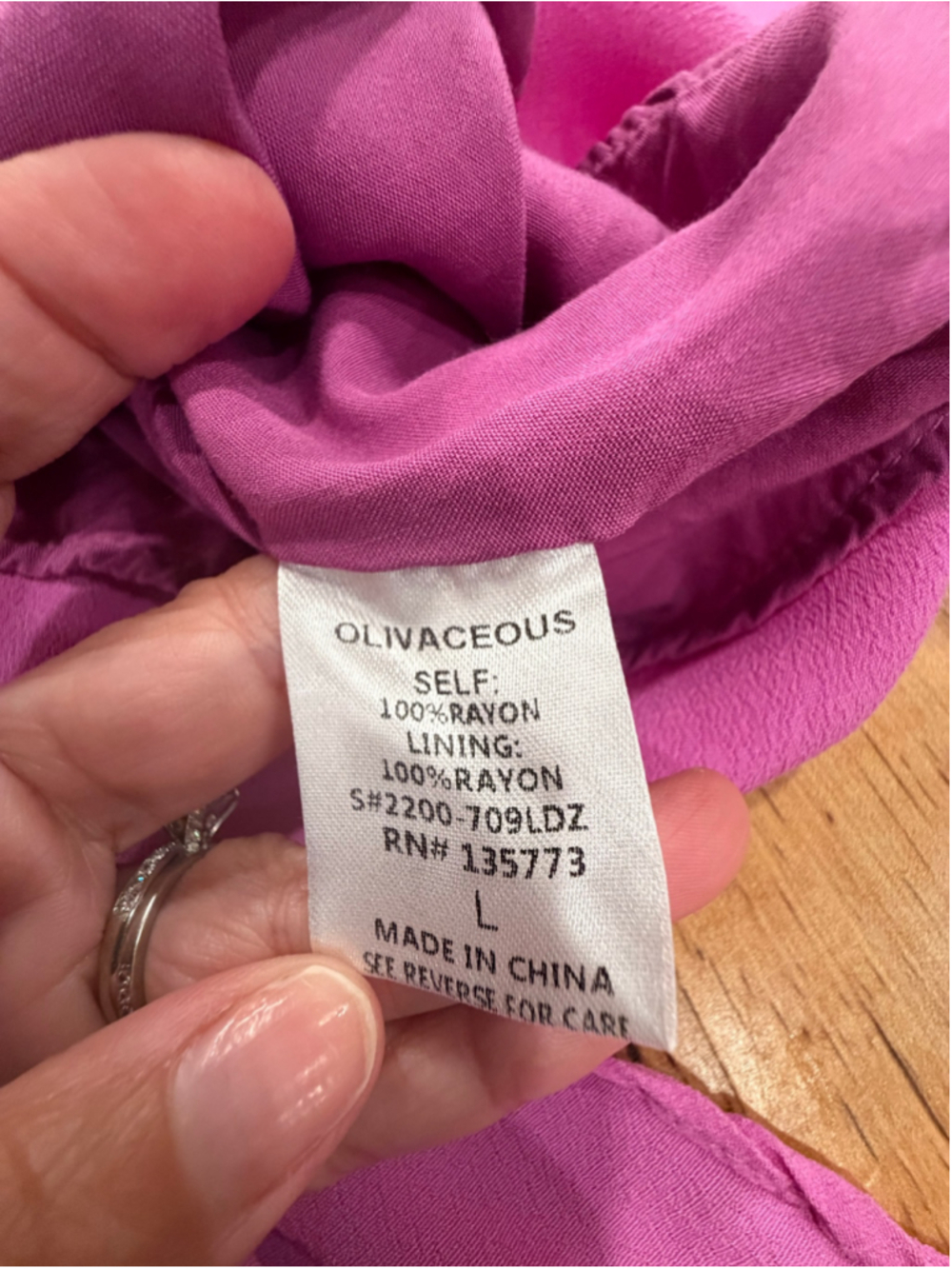 OLIVACEOUS Pink Wrap Maxi Dress Sz L Puff Sleeve Side Slit Cottagecore Boho Summ - Picture 12 of 12